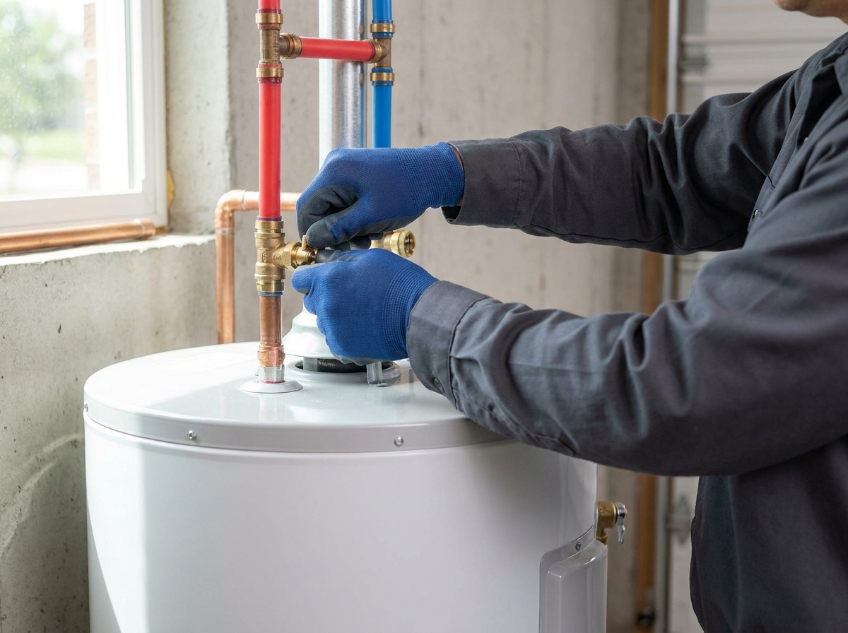 Water heater tank install